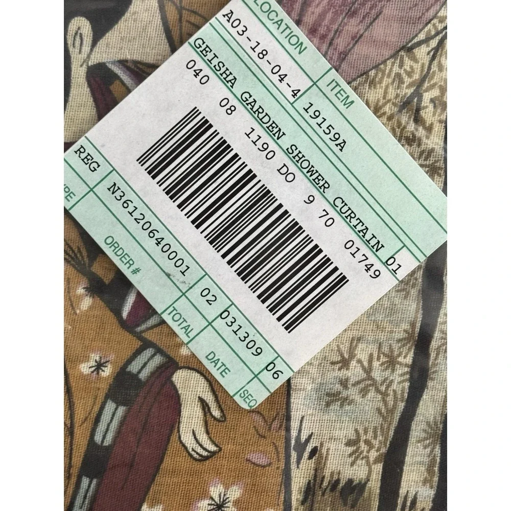 Japanese Geisha Garden Shower Curtain‎ Floral